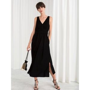 Black Velvety Midi Dress